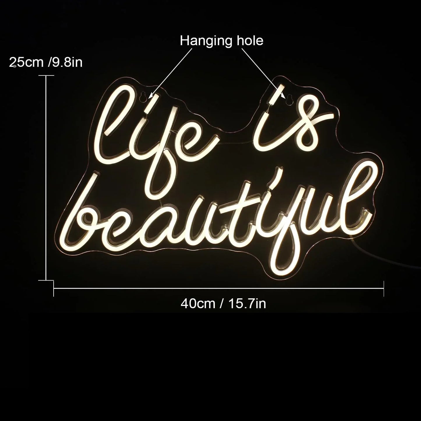 Life is Beautiful Neon Sign LED
